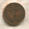 2 цента. Соломоновы острова 1996г