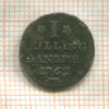 1 скиллинг. Дания 1762г