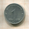 1 пфенниг. ГДР 1950г