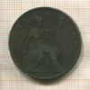 1 пенни. Великобритания 1900г