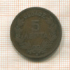 5 лепт. Греция 1869г