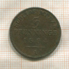 3 пфеннинга. Пруссия 1864г