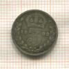 3 пенса. Великобритания 1893г