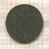 3 крейцера. Австрия 1800г
