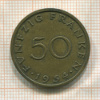 50 франкенов. Саарланд 1954г
