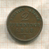 2 пфеннинга. Пруссия 1868г