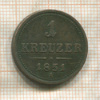 1 крейцер. Австрия 1851г