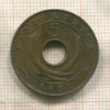 5 центов. Восточная Африка 1951г