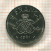 2 франка. Монако 1981г
