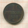 1 пфенниг. Брауншвейг 1852г