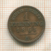 1 пфеннинг. Пруссия 1865г