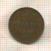 1 пфенниг. Бавария 1850г