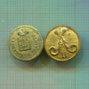 Пуговицы 2 шт. Позолота
