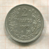 2 франка. Бельгия 1909г