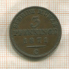 3 пфеннинга. Пруссия 1871г