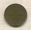 2 пфеннига. Саксония 1863г