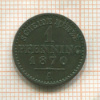 1 пфеннинг. Пруссия 1870г