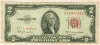 2 доллара. США 1953г