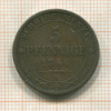 5 пфеннигов. Саксония 1866г