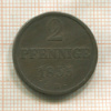 2 пфеннига. Брауншвейг-Вольфенбюттель 1855г