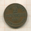 2 пфеннига. Брауншвейг-Вольфенбюттель 1860г