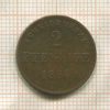 2 пфеннига. Саксен-Мейнинген 1868г
