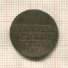 1 пфеннинг. Брауншвейг-Вольфенбюттель 1801г