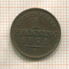 1 пфеннинг. Пруссия 1871г