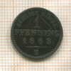 1 пфеннинг. Пруссия 1868г