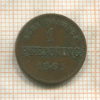 1 пфеннинг. Бавария 1865г