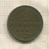 2 пфеннинга. Пруссия 1867г