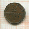 2 пфеннинга. Пруссия 1868г