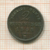 2 пфеннинга. Пруссия 1868г