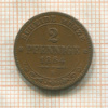 2 пфеннига. Саксония 1864г