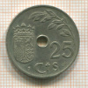 25 сантимов. Испания 1937г