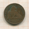 2 сантима. Бельгия 1870г