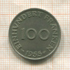 100 франкенов. Саарланд 1955г