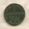 1 пфенниг. Липпе 1858г