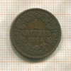 1 крейцер. Баден 1864г