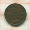 2 пфеннинга. Пруссия 1871г