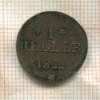 1 геллер. Франкфурт 1822г
