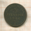 3 пфеннига. Рейсс-Шлейц 1850г