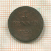 1 пфеннинг. Бавария 1831г