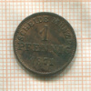 1 пфенниг. Гессен-Дармштадт 1871г