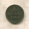 1 геллер. Бавария 1849г