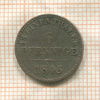 6 пфеннигов. Ганновер 1843г