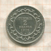 2 франка. Тунис 1916г