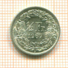 1/2 франка. Швейцария 1967г