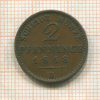 2 пфеннинга. Пруссия 1868г