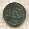 25 песо. Доминикана 2015г
